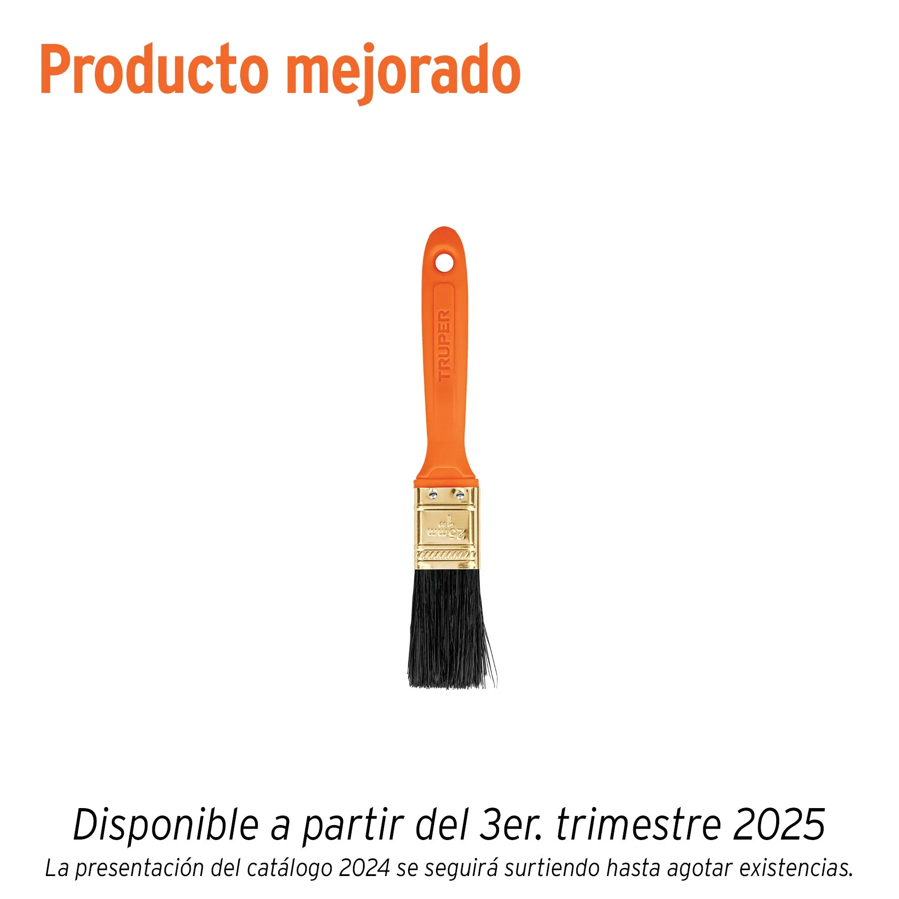 Brocha profesional de 1" con mango de plástico, TRUPER