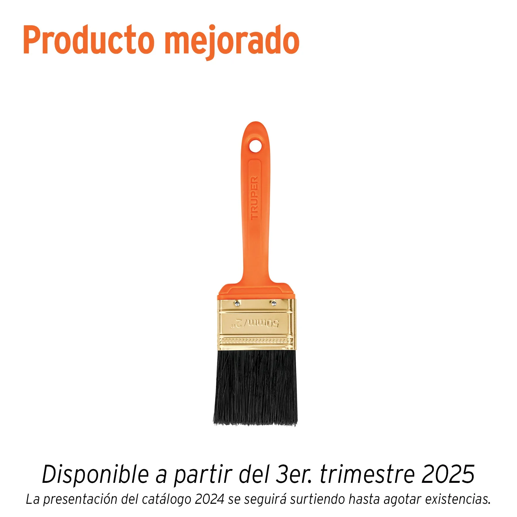 Brocha profesional de 2" con mango de plástico, TRUPER
