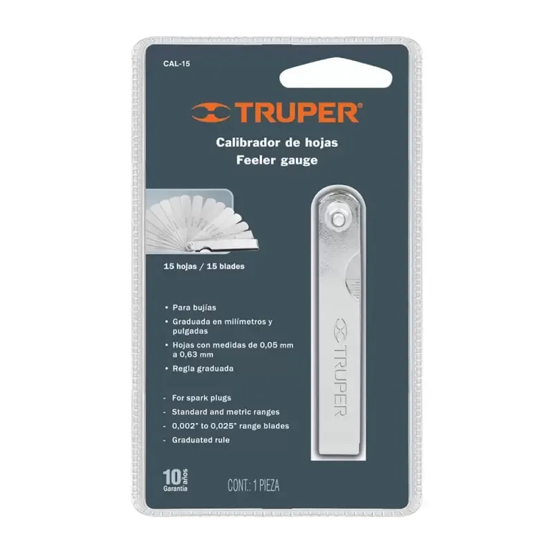 Calibrador de Espesores Truper CAL-15 15 Hojas