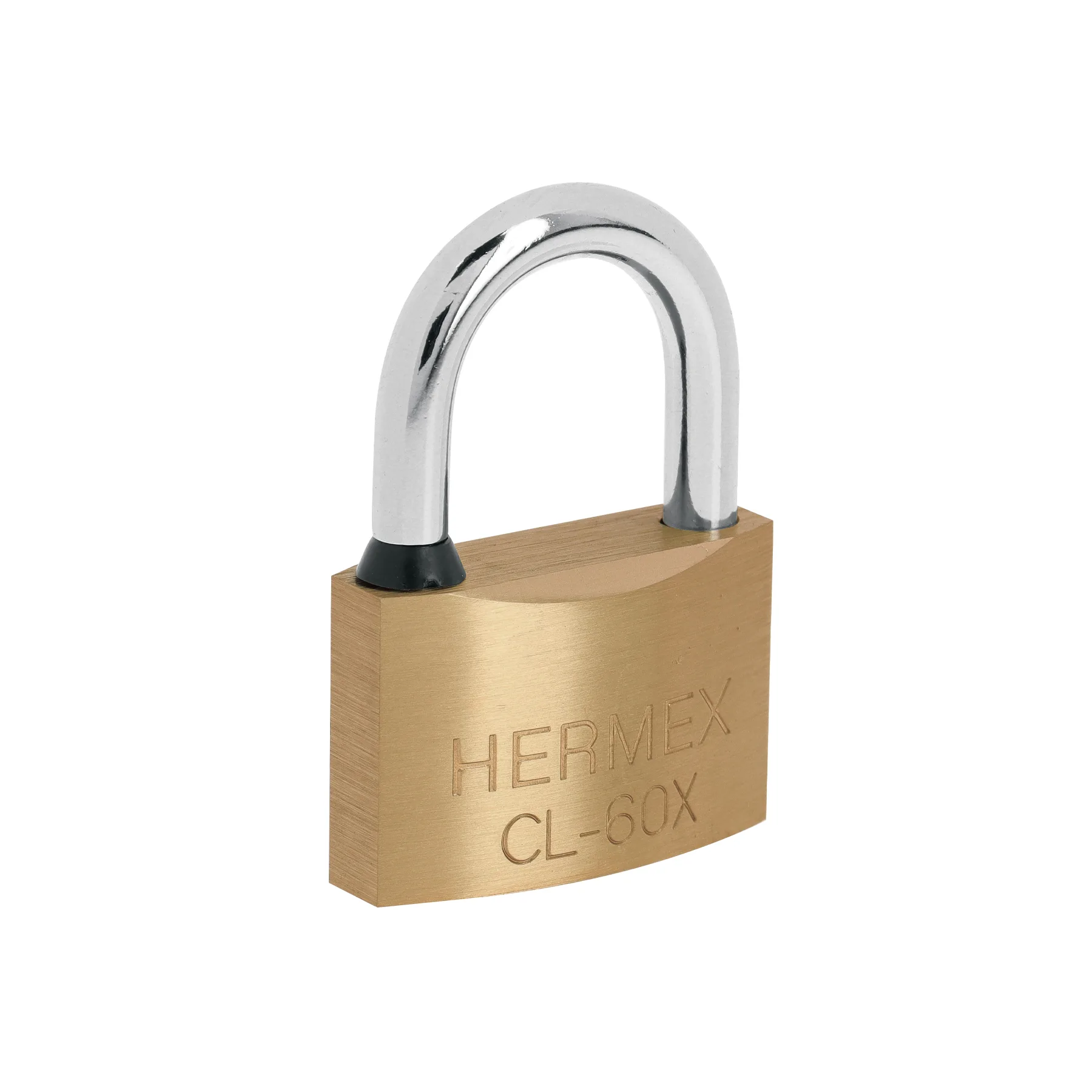 Candado de latón 60 mm arco normal HERMEX 43422 llave tetra