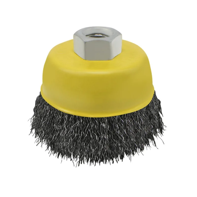 Carda Copa de Alambre Ondulado Kamasa KM1281 3" 76 mm Encastre M14 para Amoladora