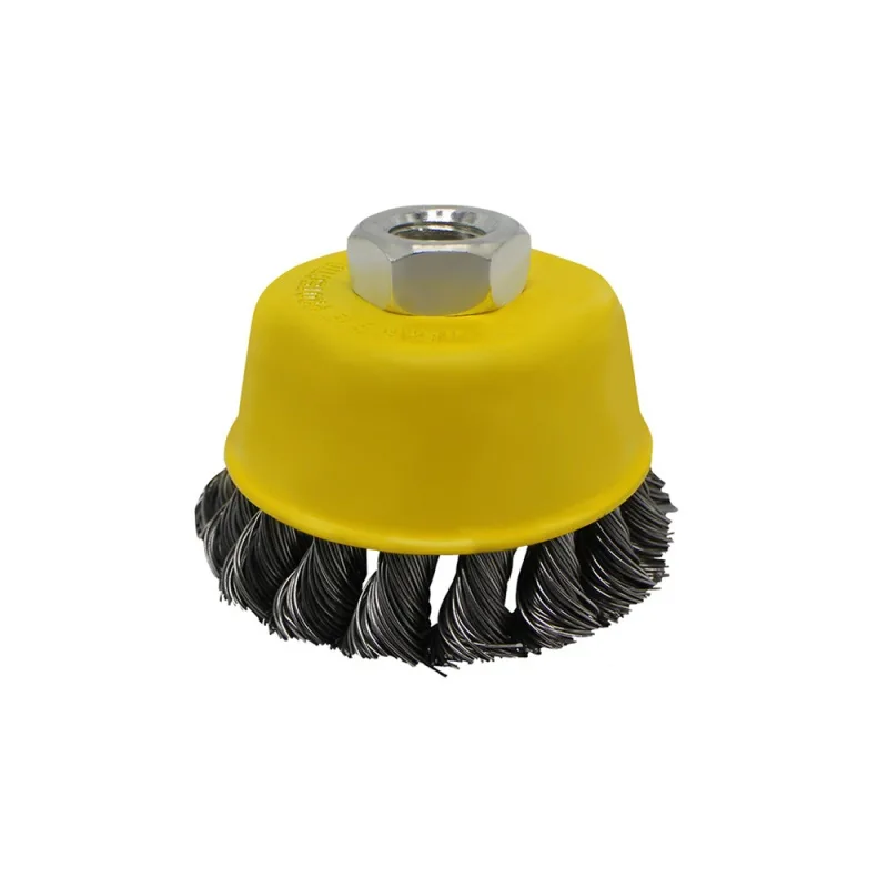 Carda Copa Trenzada Kamasa KM1289 3" Rosca M14 para Amoladora