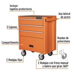 Carro de Herramienta Mediano 3 Gavetas Truper 12066 · foto 2