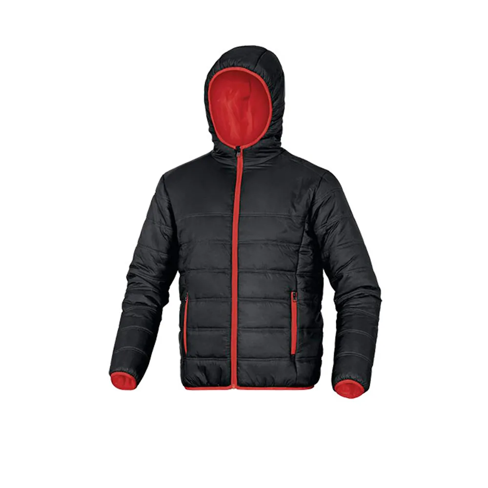 Casaca Acolchada Delta Plus Doon (guata 100% reciclada, negro/rojo)
