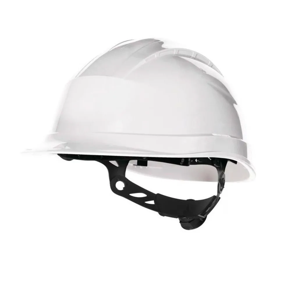Casco de Obra Delta Plus Quartz Up III (visera corta, ajuste Rotor D-One, aislante eléctrico, blanco)