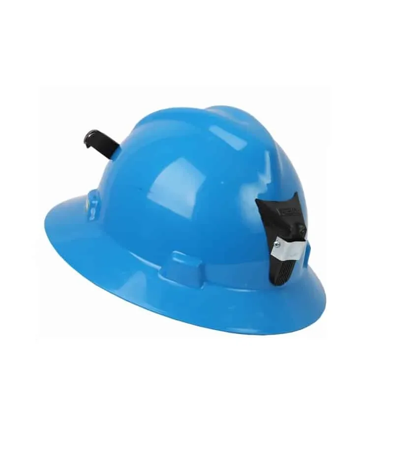 Casco de Seguridad Tridente Tipo Sombrero con Portalámpara