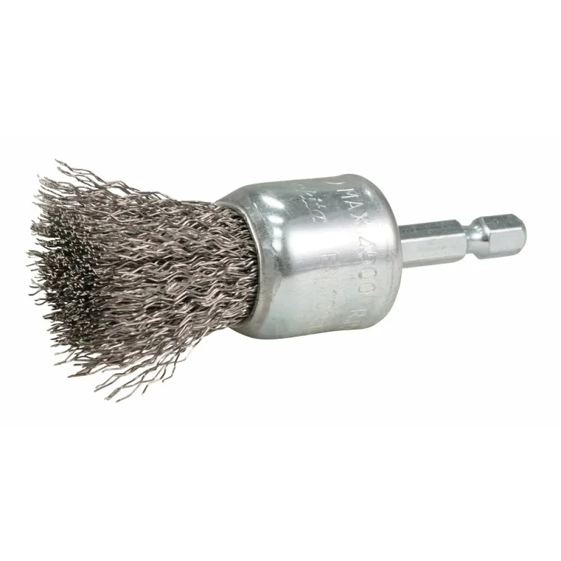 Cepillo copa de alambre ondulado Makita D-76679 de 24 mm con vastago hexagonal 1/4" · foto 3