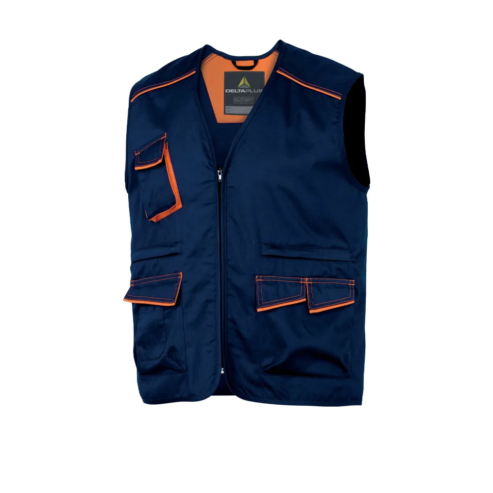 Chaleco de Trabajo Delta Plus M6GIL Panostyle Azul Marino/Naranja