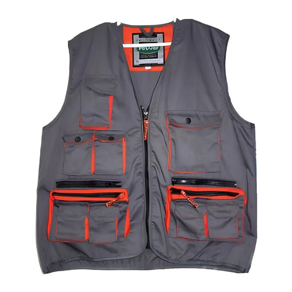 Chaleco Steel Power Plomo Naranja