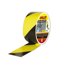Cinta delimitadora de PVC 2" OPALUX amarilla y negra