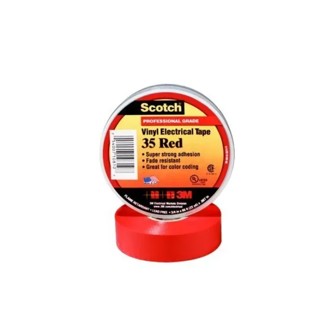 Cinta eléctrica de vinilo 3M Scotch 35 rojo