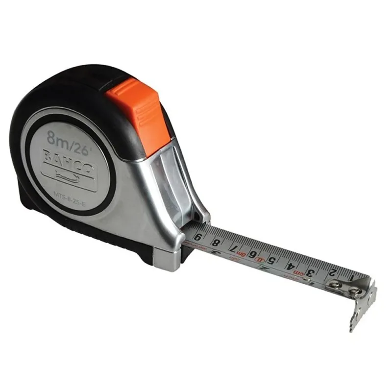Cinta métrica Bahco MTS-8-25-E de 8 m x 25 mm con punta magnética