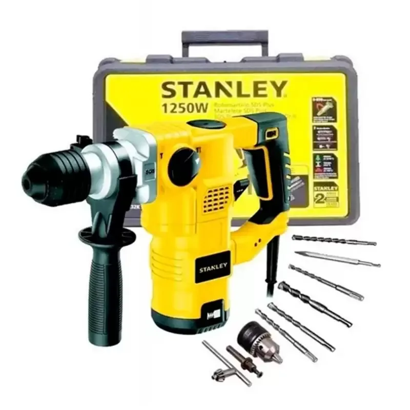 Combo Rotomartillo y Amoladora Stanley STHR1232K-K10 SDS Plus 1250W + 4 1/2" · foto 4