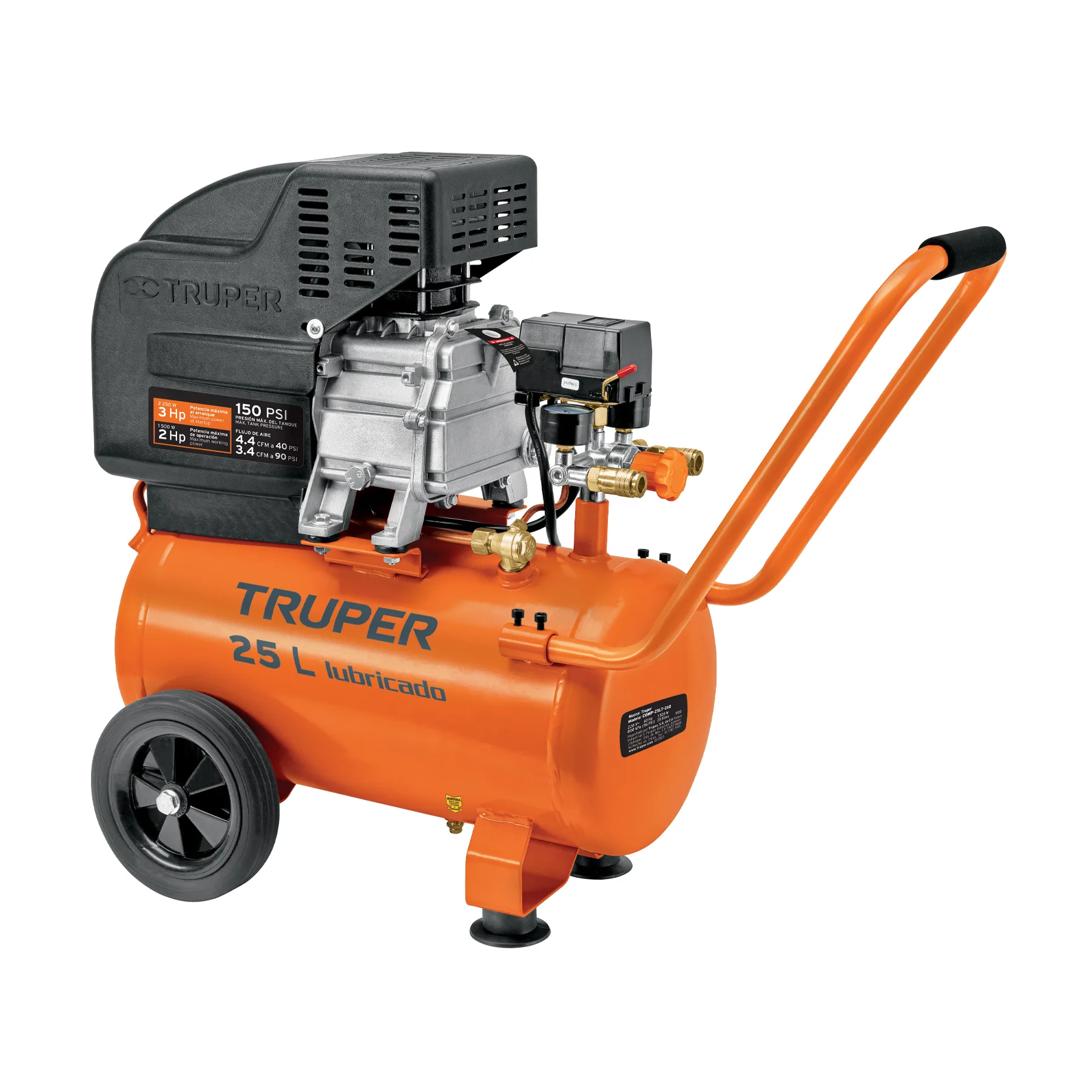 Compresor lubricado de aire, 25 L, 220 V/60 Hz