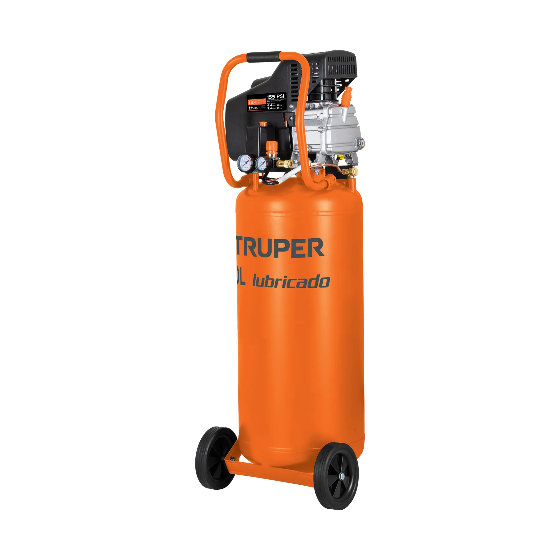 Compresora de aire vertical 80 L, 3-1/2 HP máx., 220 V, TRUPER