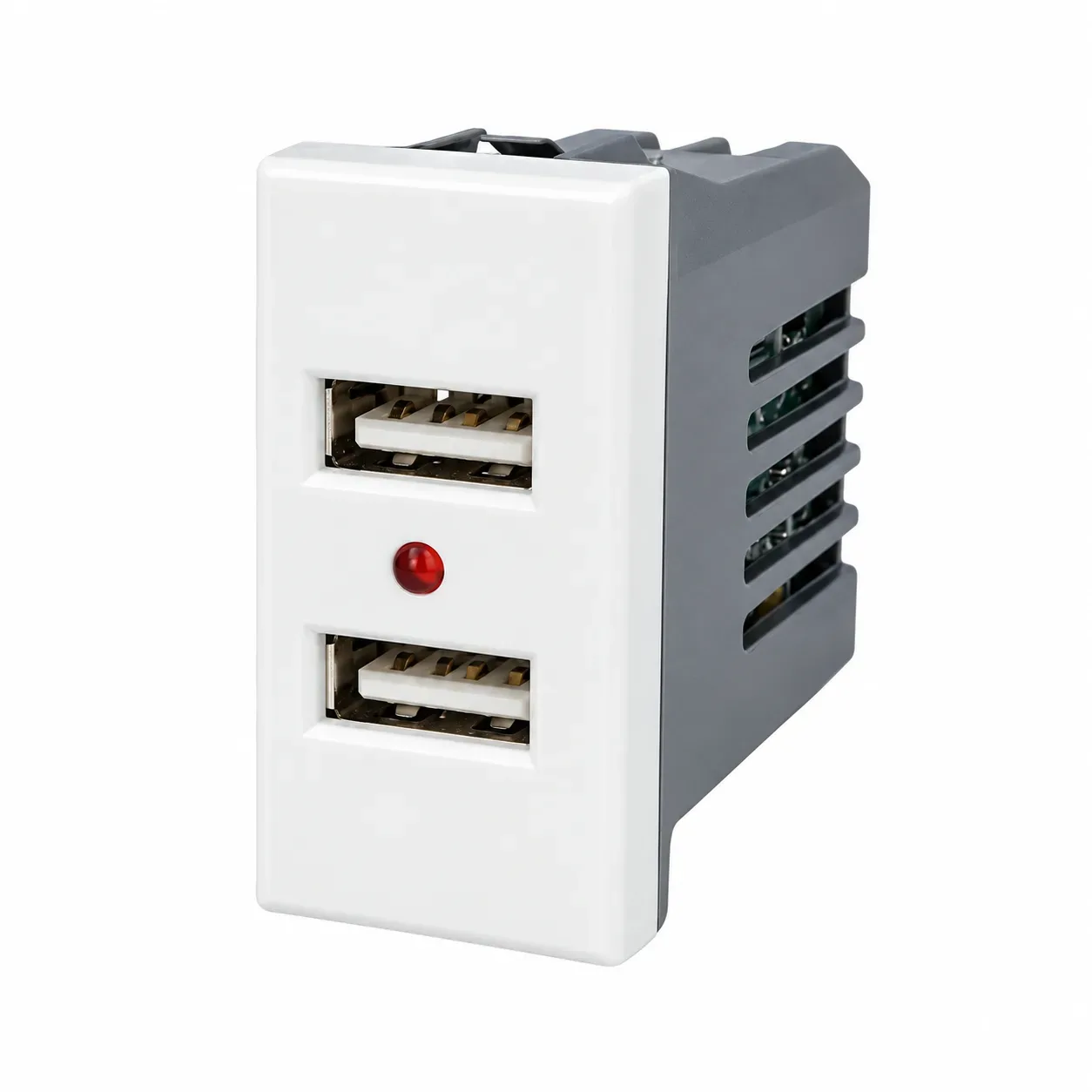 Dado cargador USB de 2 puertos de 24 mm NUVORA