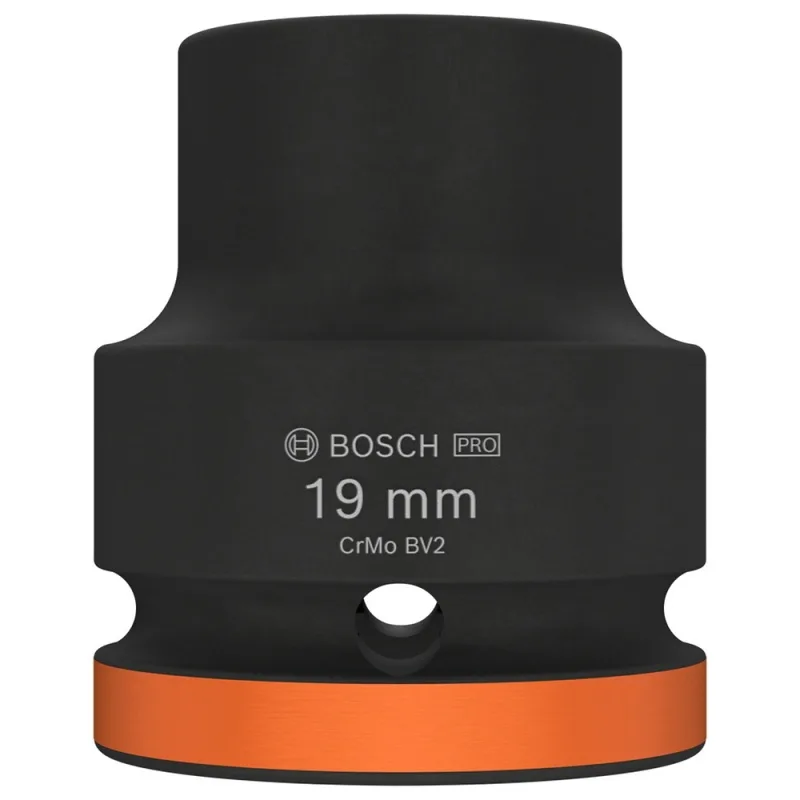 Dado de Impacto Hexagonal Bosch 19 mm, Encastre 3/4", Versión Corta