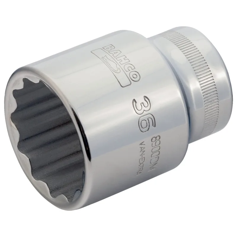 Dado Poligonal Bahco 8900DM-36 3/4" x 36mm Corto Hexagonal 12 Puntas