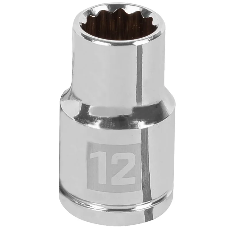 Dado Poligonal Milimétrico Truper 13526 1/2" x 12mm Corto