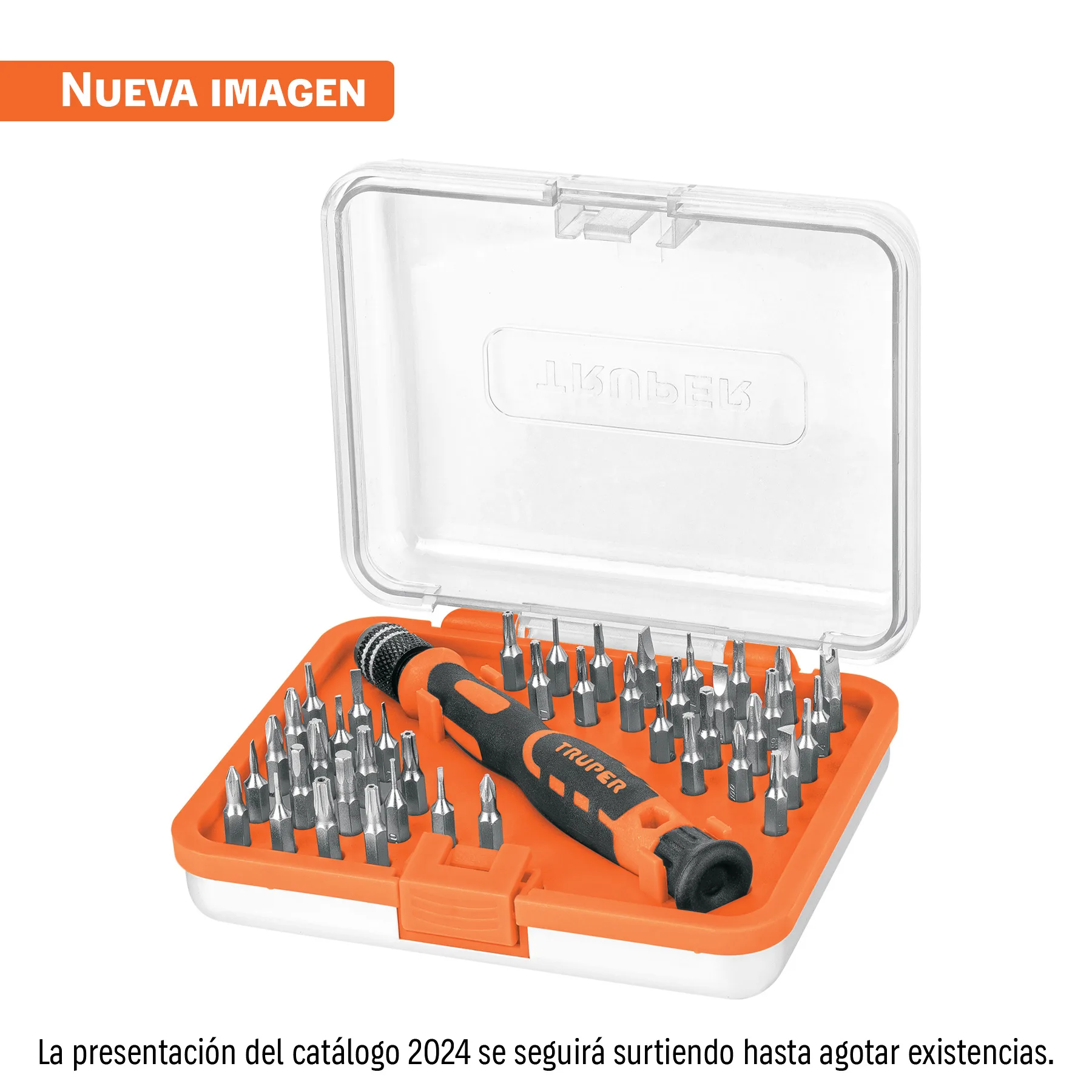 Desarmador de precisión con 42 puntas intercambiables (tipo joyero), Truper