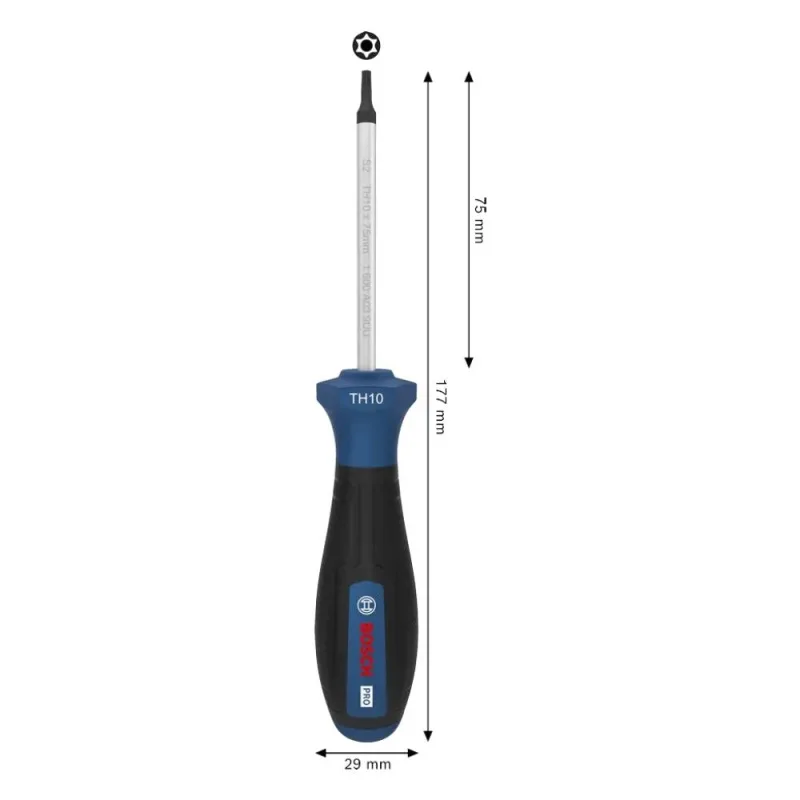 Destornillador Bosch Torx Seguridad TH10 de 75 mm · foto 2