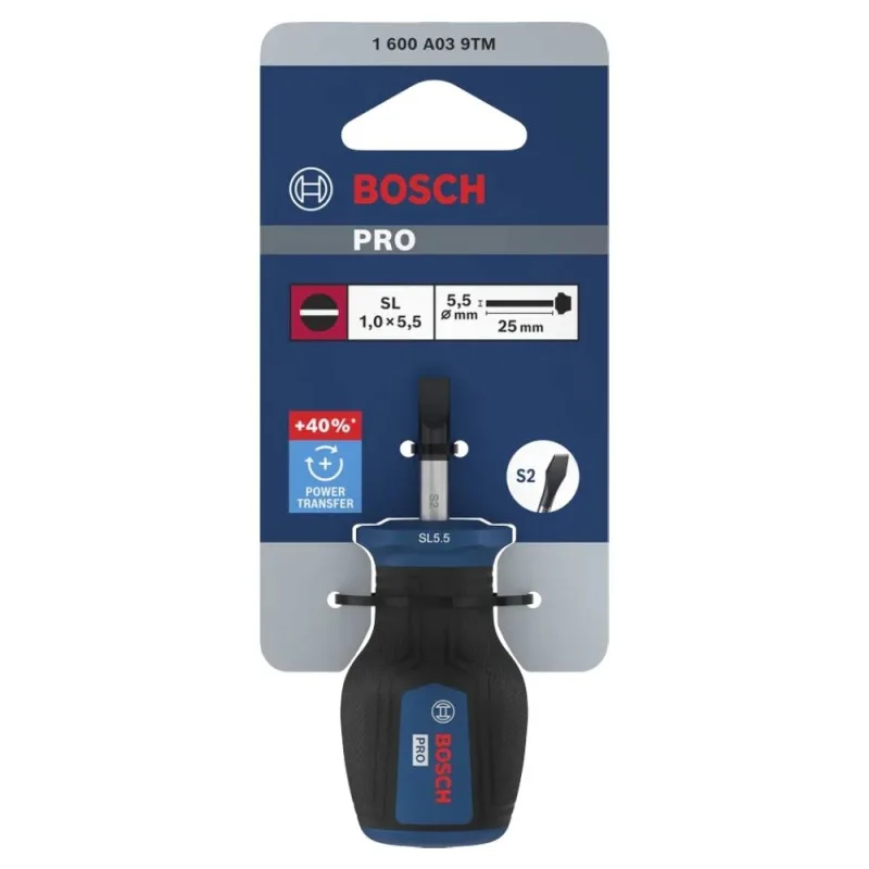 Destornillador Corto Stubby Bosch Plano SL 5.5mm x 25mm · foto 5
