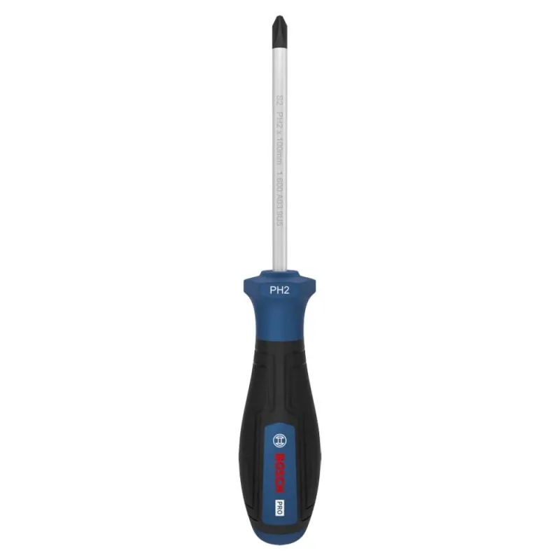 Destornillador Phillips PH2 Bosch 100mm Eje de Acero S2