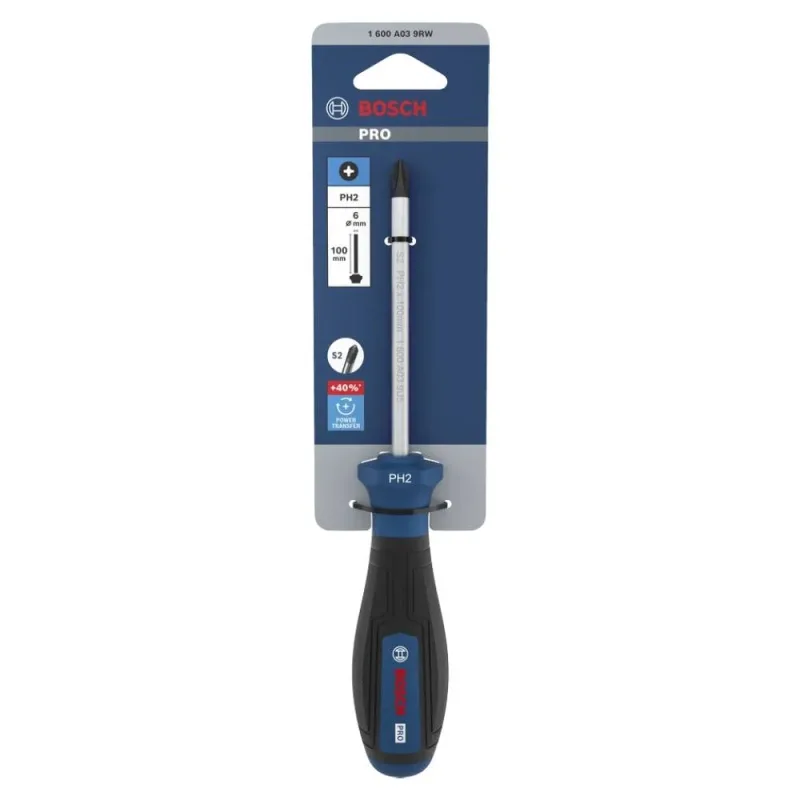 Destornillador Phillips PH2 Bosch 100mm Eje de Acero S2 · foto 5