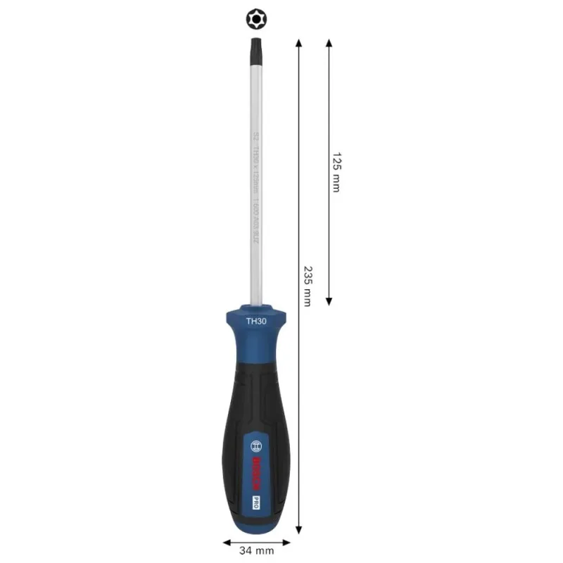 Destornillador Torx Security Bosch TH30 x 125mm · foto 2
