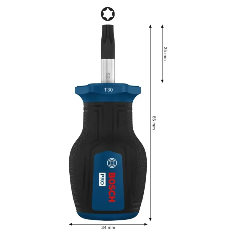 Destornillador Torx TX30 Bosch Stubby 25mm Corto · foto 2