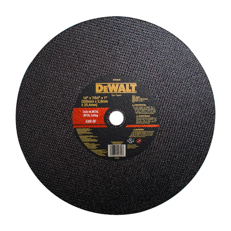 Disco Abrasivo de Corte para Tronzadora de 14"X 7/64"X1"