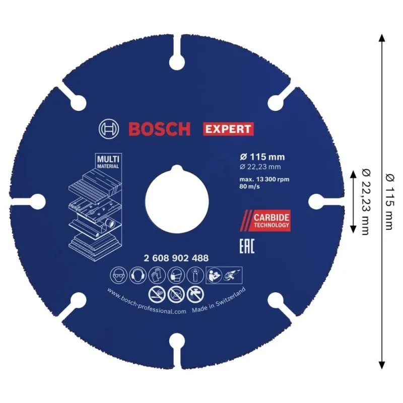 Disco de Corte Bosch Carbide Multimaterial 4-1/2" · foto 2
