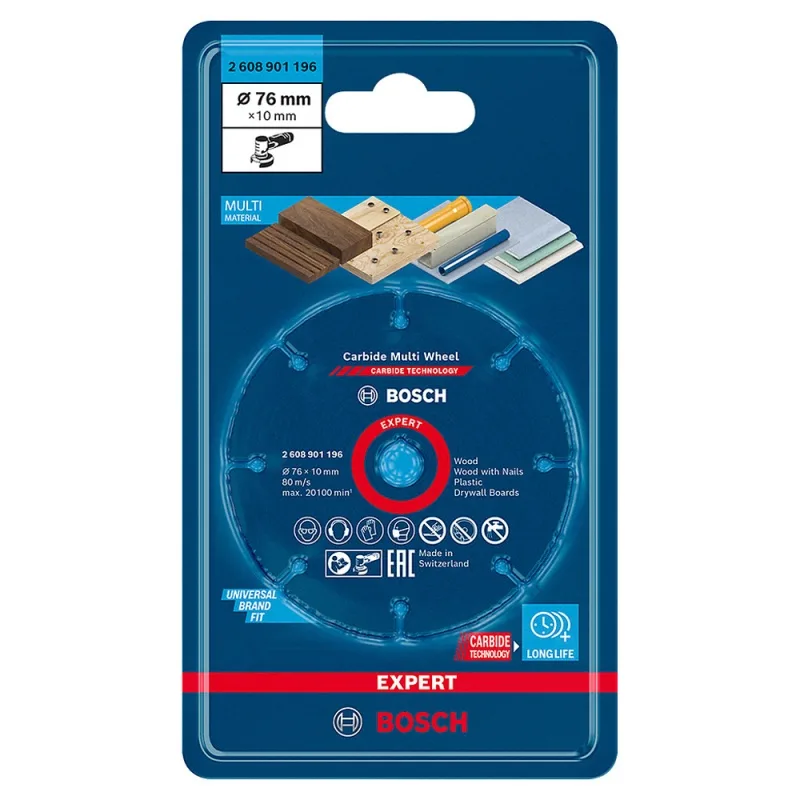 Disco de Corte Bosch Expert Carbide 76mm Multimaterial