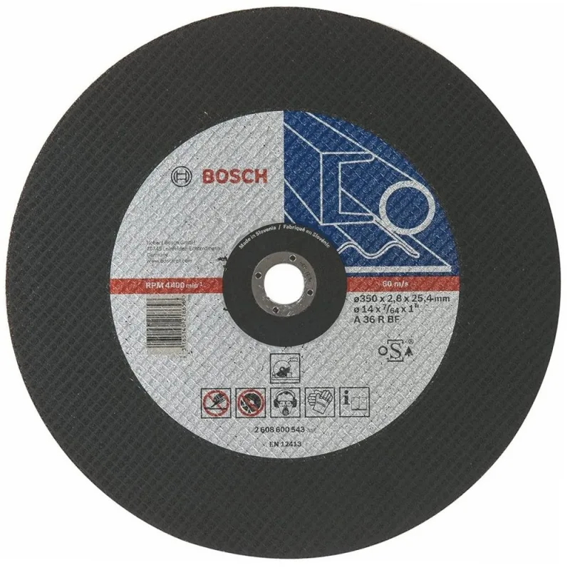 Disco de Corte para Metal Bosch 2608.600.543-000 de 14" x 2.8 mm Eje 1"