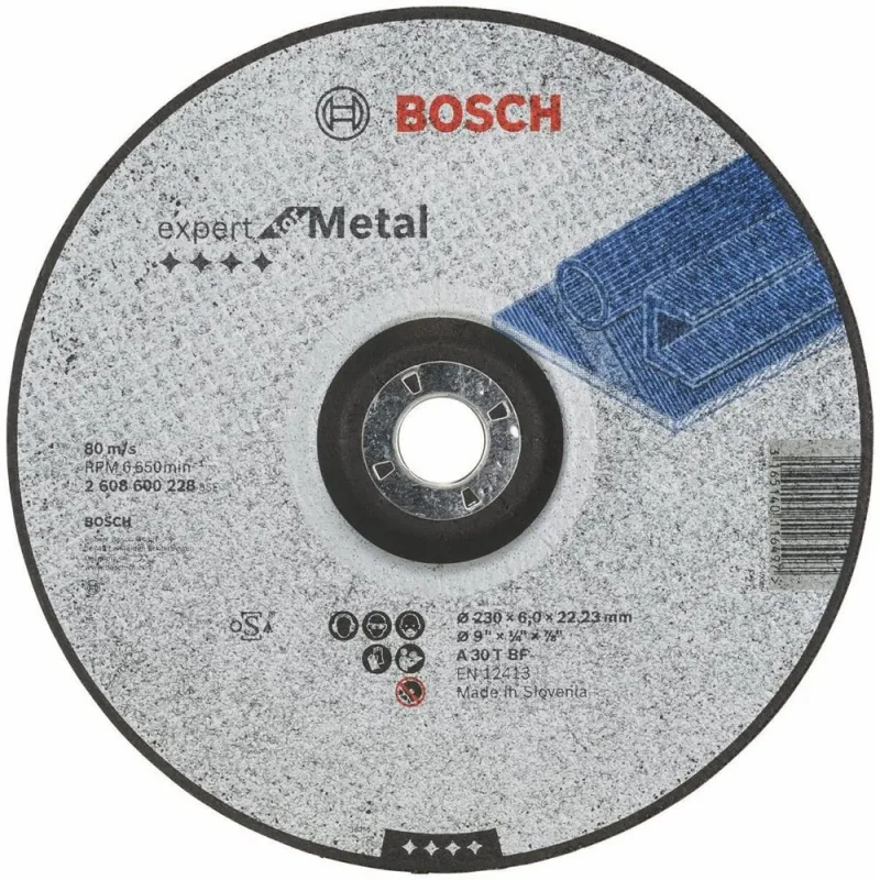Disco de Desbaste Bosch 9" x 6mm para Metal