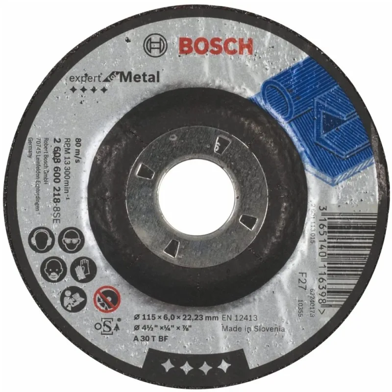 Disco de Desbaste Bosch Expert 4 1/2" x 6mm para Metal