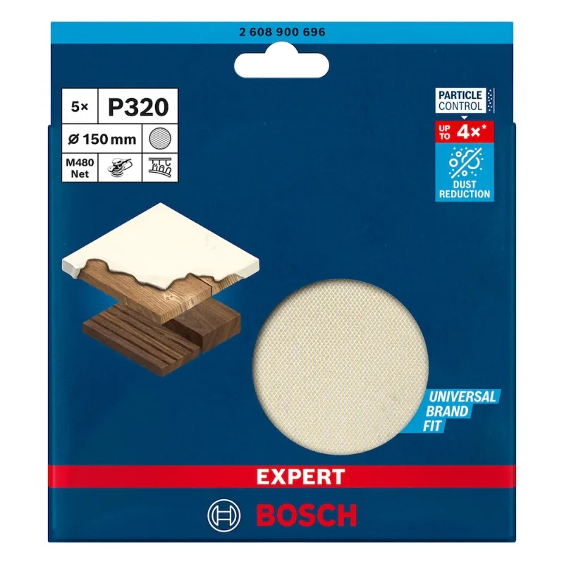 Disco de Lija de Malla Bosch Expert 2608.900.696-000 6" Grano 320 - Pack de 5 · foto 2