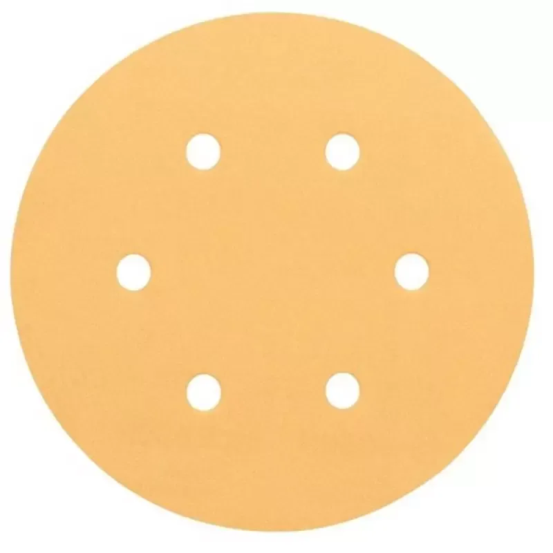 Disco de Lija Excéntrica Bosch 6" Grano 240, 6 Perforaciones, Pack 5 Unidades