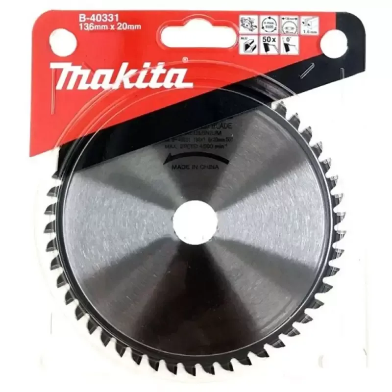 Disco de Sierra Makita B-40331 136mm 50 Dientes para Aluminio