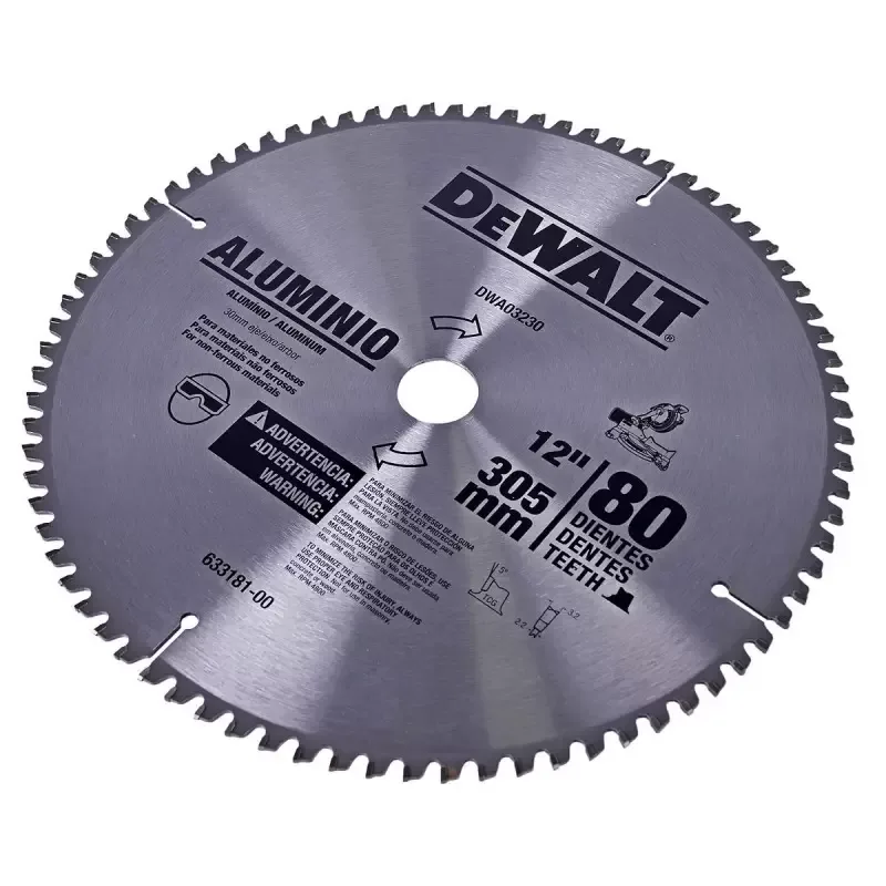 Disco de Sierra para Aluminio DeWalt DWA03230 de 12" con 80 Dientes de Carburo · foto 3