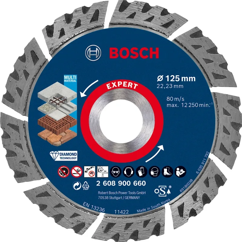 Disco Diamantado Bosch Expert 5 Pulgadas Multimaterial para Concreto y Piedra