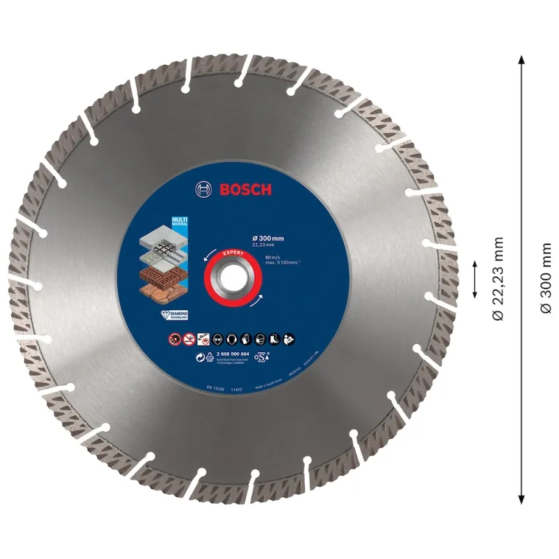 Disco Diamantado de Corte Bosch Expert 2608.900.664-000 — 12" (300 mm) Multimaterial · foto 3