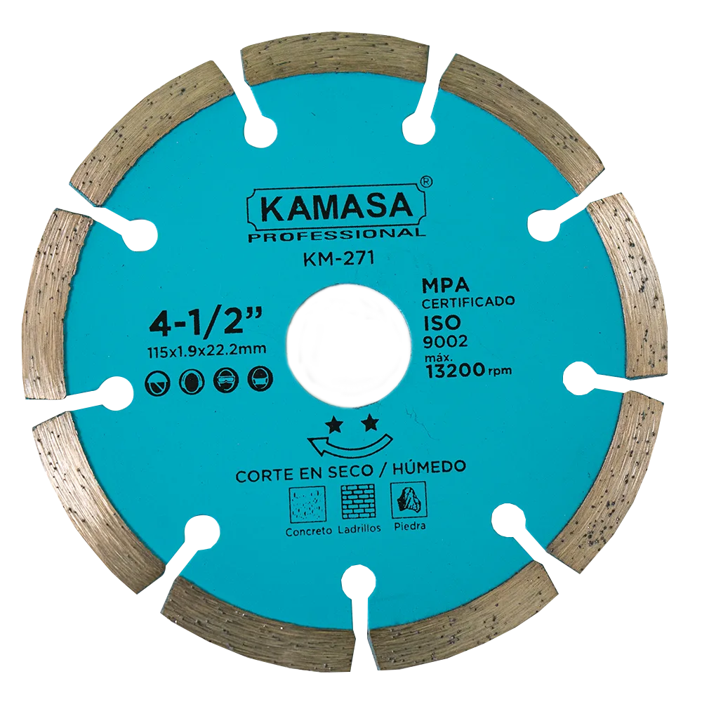 Disco Diamantado Turbo Kamasa 4 1/2" (115mm) para Concreto