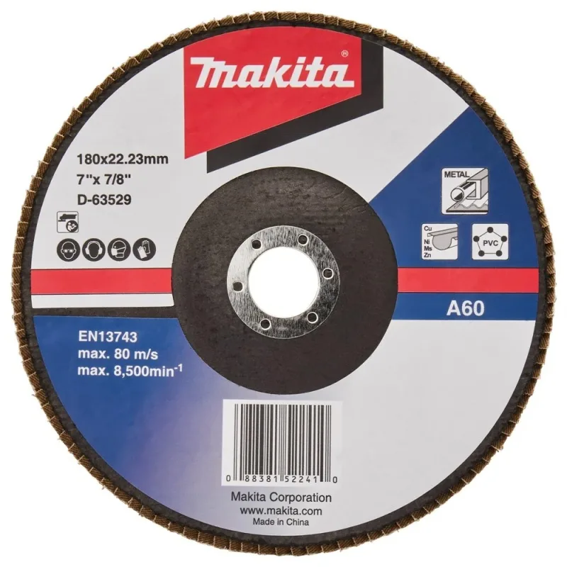 Disco Flap Makita D-63529 7" Grano 60 para Metal