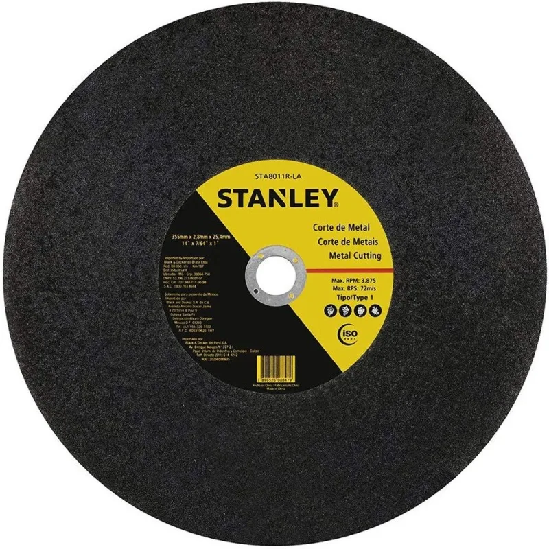 Discos de Corte para Metal Stanley STA8011R-LA 14" x 2.8mm Pack x10