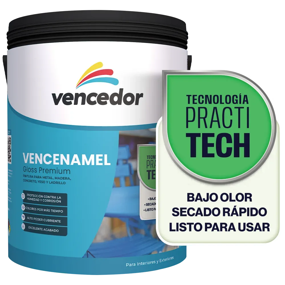 Esmalte Gloss Vencedor Practitech Brillante para Metal y Madera