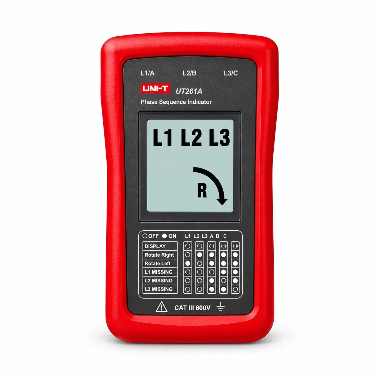 Fasímetro y rotación de motor 40 a 690 V UNI-T UT261A