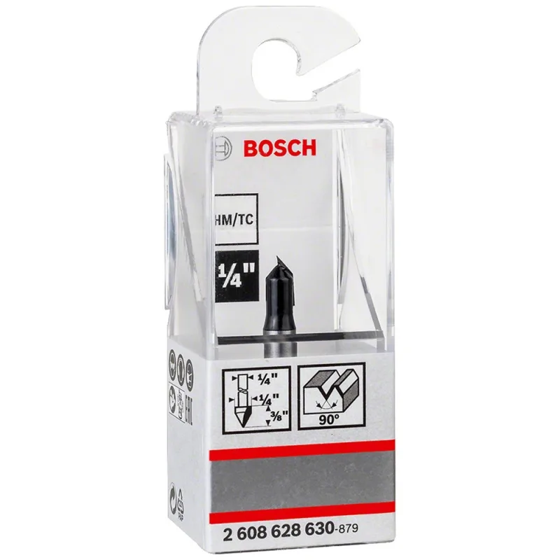 Fresa Bosch Tipo V 90° 1/4" para Router · foto 2