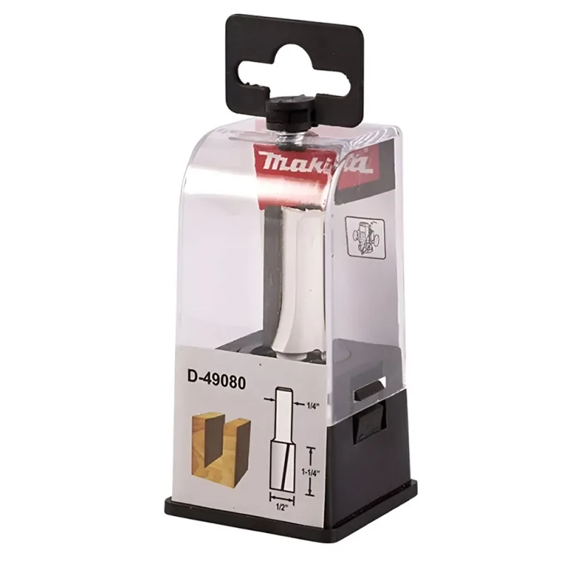 Fresa Recta para Ranurar Makita D-49080 de 1/2" con Vástago de 1/4" y Doble Filo · foto 3