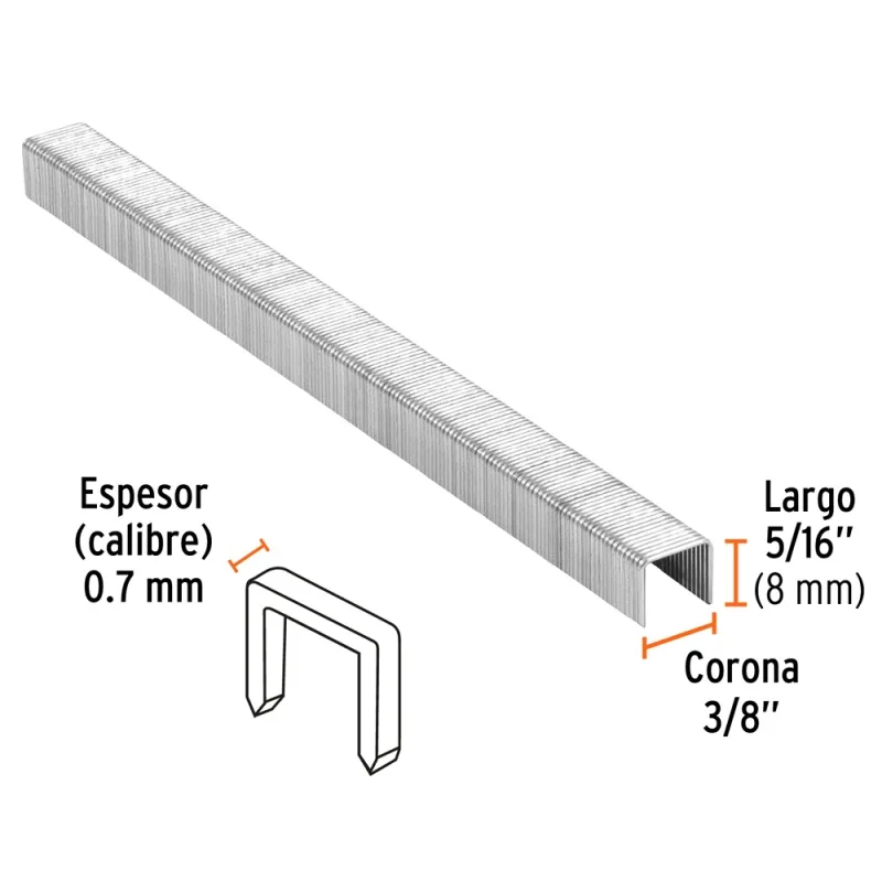 Grapas 3/8 x 5/16" Truper 18283 Caja 5000 Unidades · foto 3